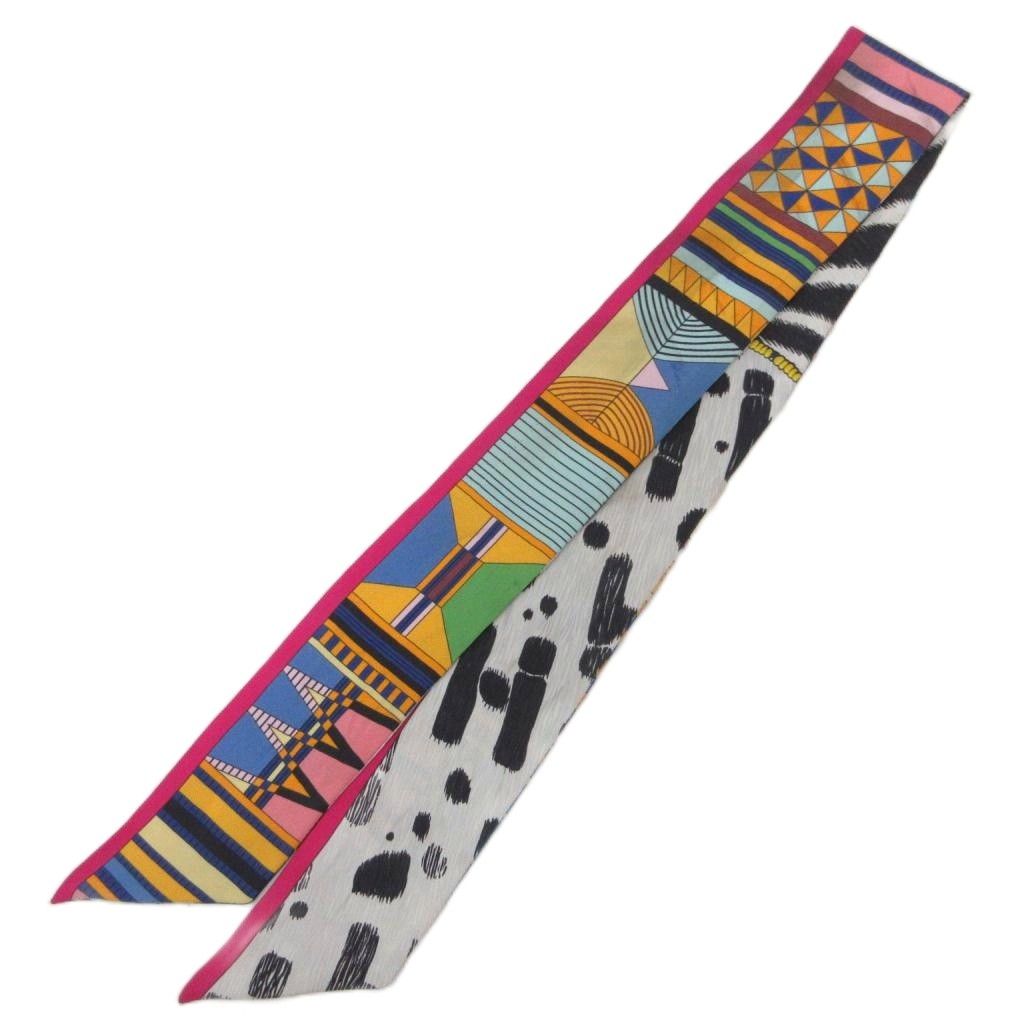 Hermes Wild and Camouflage Pelages Et Twilly Scarf Bandana Animal Print — view 2