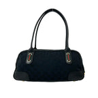 Gucci Princy Sherry Line GG Pattern Canvas Leather Tote Mini Boston Bag Black — view 3