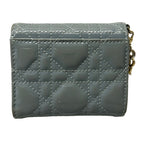Dior Trifold Wallet Lady Gray Leather — view 2