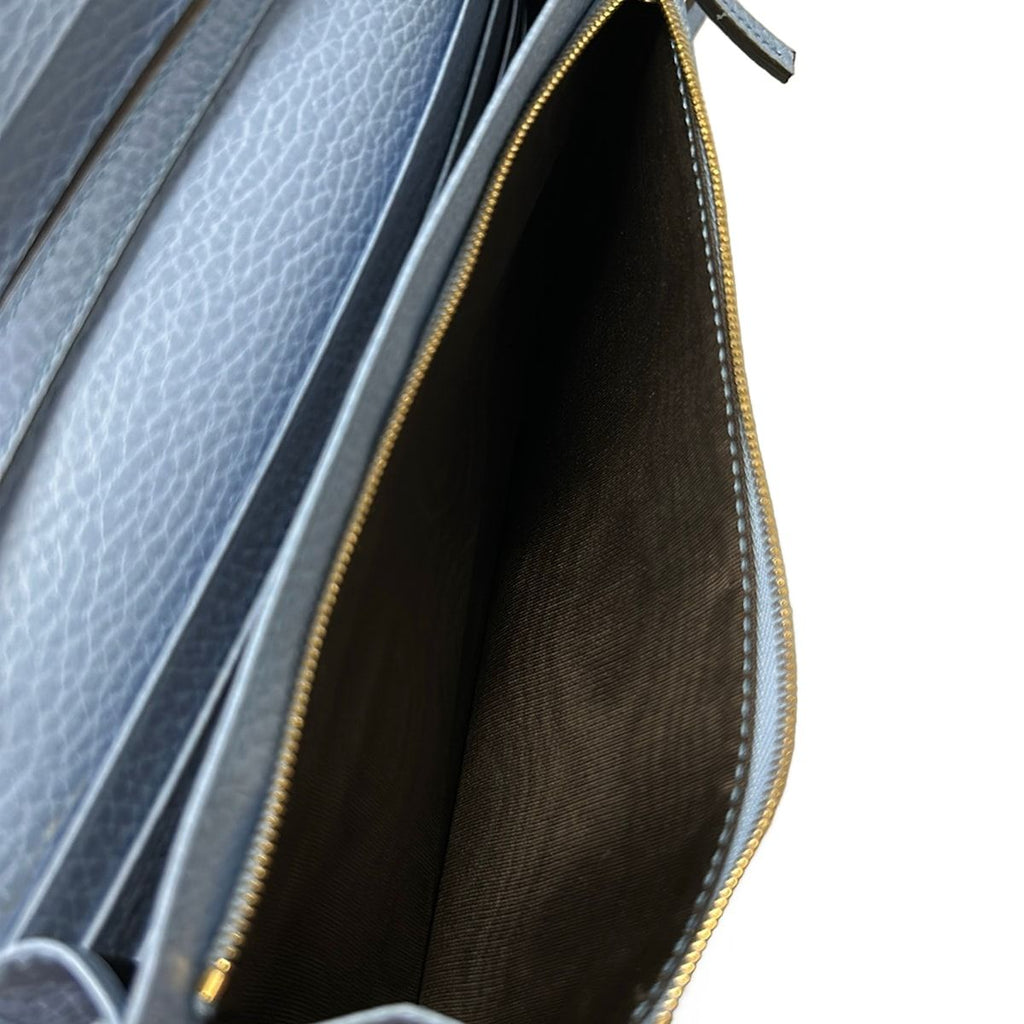Gucci Wallet Swing Light Blue on Chain Leather Shoulder Bag — view 5