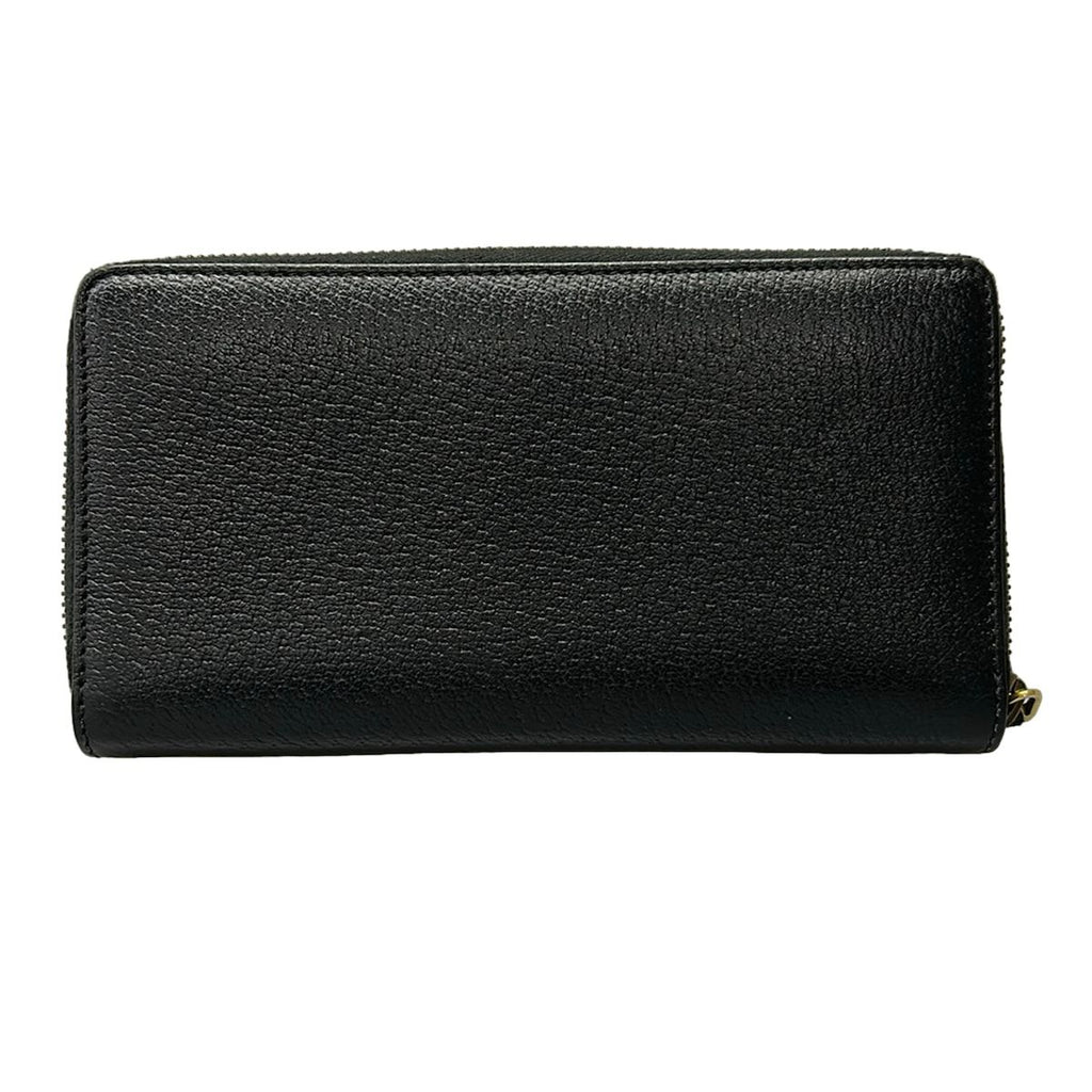 Gucci Wallet GG Marmont Black Zip Around Leather — view 2