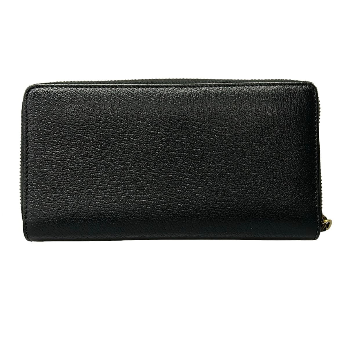 Gucci Wallet GG Marmont Black Zip Around Leather — view 2