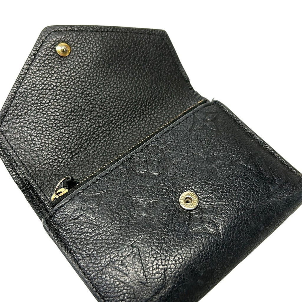 Louis Vuitton Trifold Wallet Monogram Empreinte Portefeuille Victorine Navy — view 3