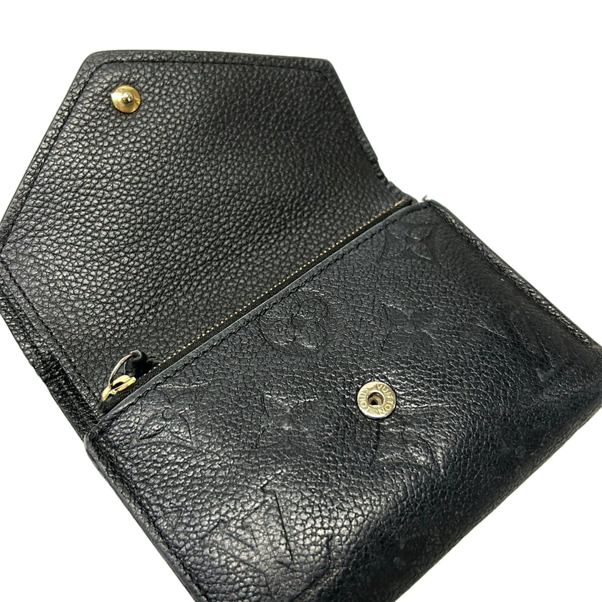 Louis Vuitton Trifold Wallet Monogram Empreinte Portefeuille Victorine Navy — view 3