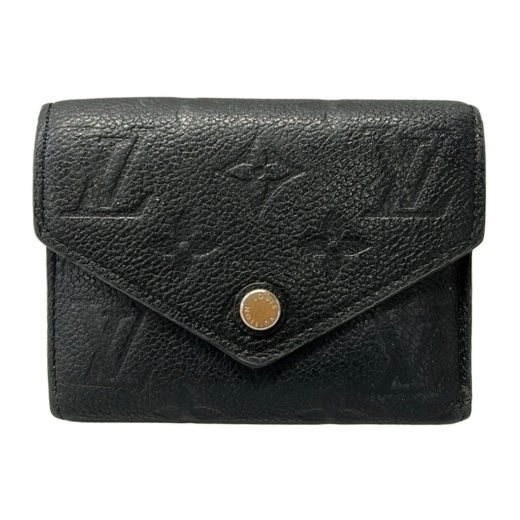 Louis Vuitton Trifold Wallet Monogram Empreinte Portefeuille Victorine Navy