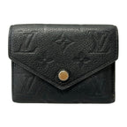 Louis Vuitton Trifold Wallet Monogram Empreinte Portefeuille Victorine Navy