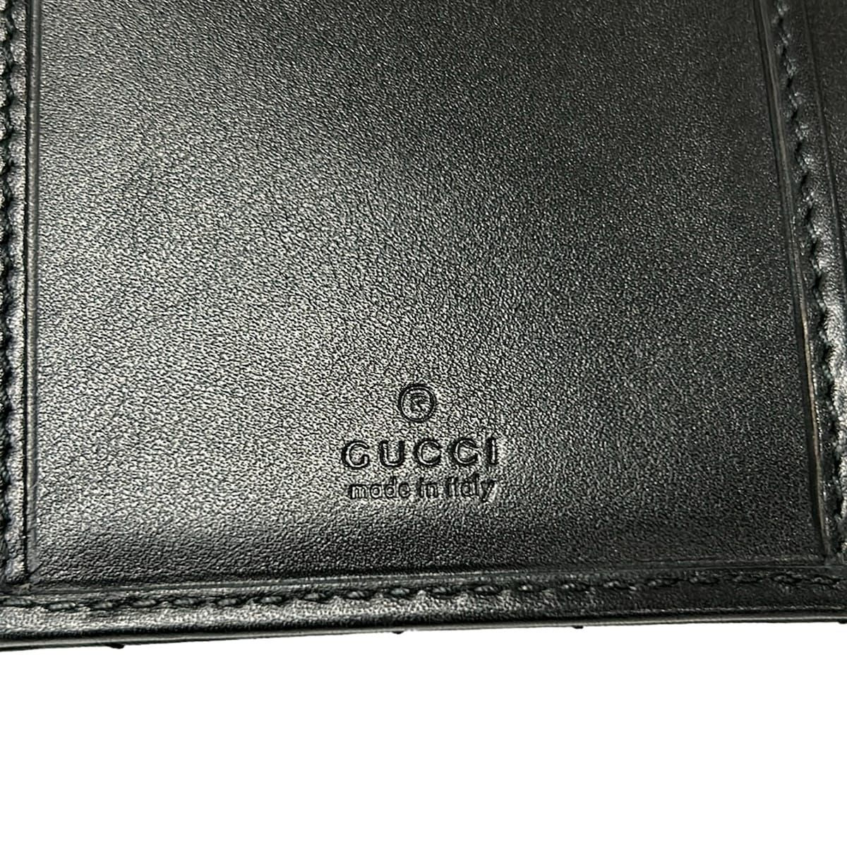 Gucci Trifold Wallet GG Marmont Black Quilted Leather — view 6