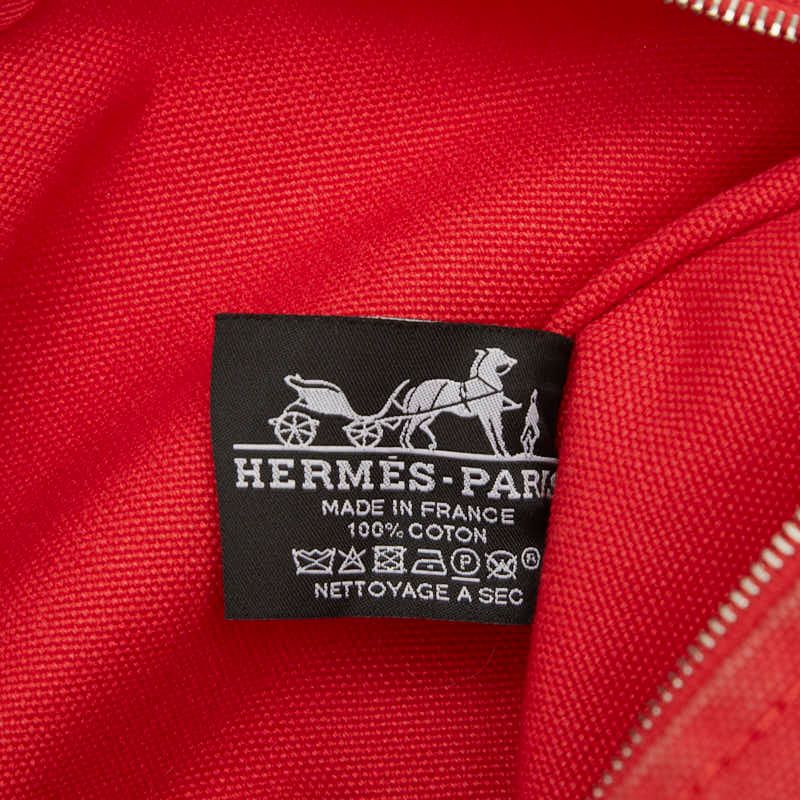 Hermes Yachting GM Pouch Red Cotton — view 7