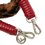 Fendi Zucca Mini Strap You Shoulder Brown Red Shearling Leather — view 4