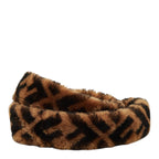 Fendi Zucca Mini Strap You Shoulder Brown Red Shearling Leather — view 3