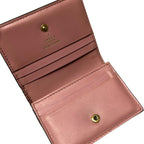 Gucci Bifold Wallet Cherry Pink Red Multi Embossed Processing Leather — view 3
