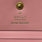 Gucci Bifold Wallet Cherry Pink Red Multi Embossed Processing Leather — view 6