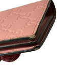 Gucci Bifold Wallet Cherry Pink Red Multi Embossed Processing Leather — view 7
