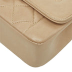 Chanel Diana CC Logo Chain Shoulder Bag Crossbody Beige Gold Lambskin — view 4