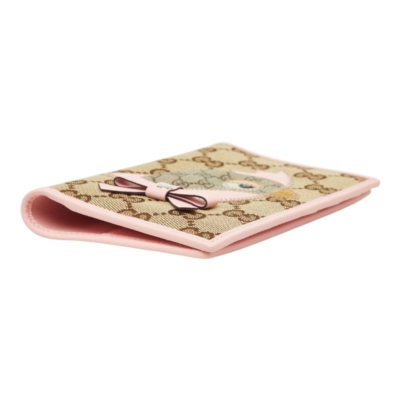Gucci Papagallo GG Canvas Passport Case Card Pink Beige — view 4