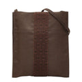 Hermes Her Line Pochette Shoulder Bag Brown Canvas