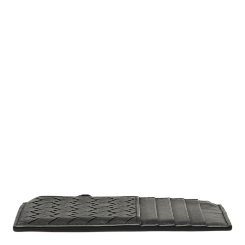 Bottega Veneta Intrecciato Card Case Black Leather — view 3