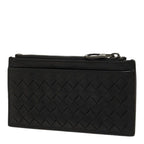 Bottega Veneta Intrecciato Card Case Black Leather — view 2
