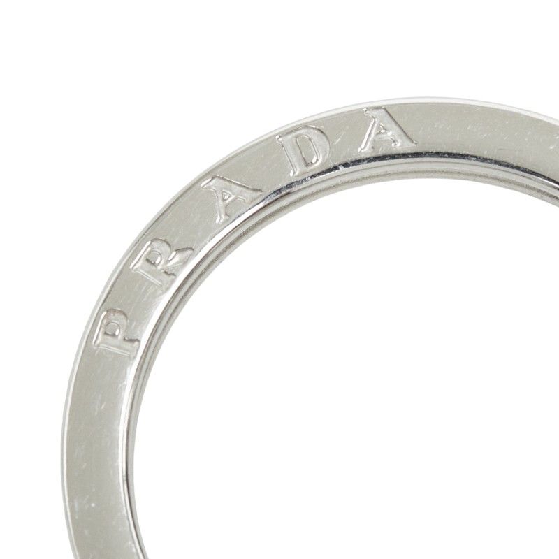 Prada Key Ring Key Holder Bag Charm Black Saffiano Leather — view 3