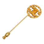 Chanel CC Logo Brooch Gold Plated Rhinestone — view 2