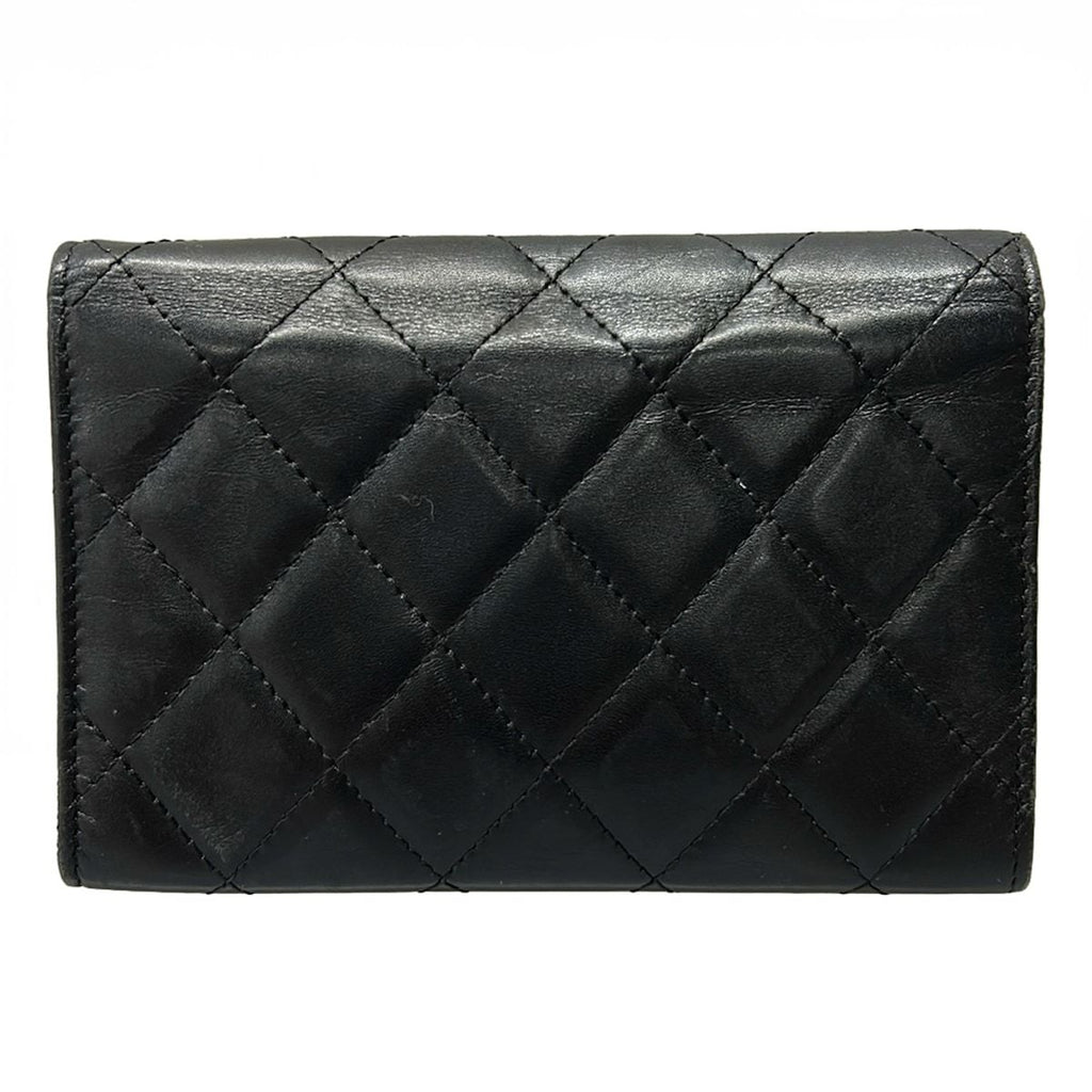 Chanel Bifold Wallet Cambon Line Black White Lambskin — view 2