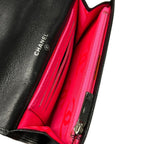 Chanel Bifold Wallet Cambon Line Black White Lambskin — view 4