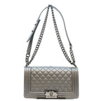 Chanel Black Caviar So Boy 25 Medium Bag