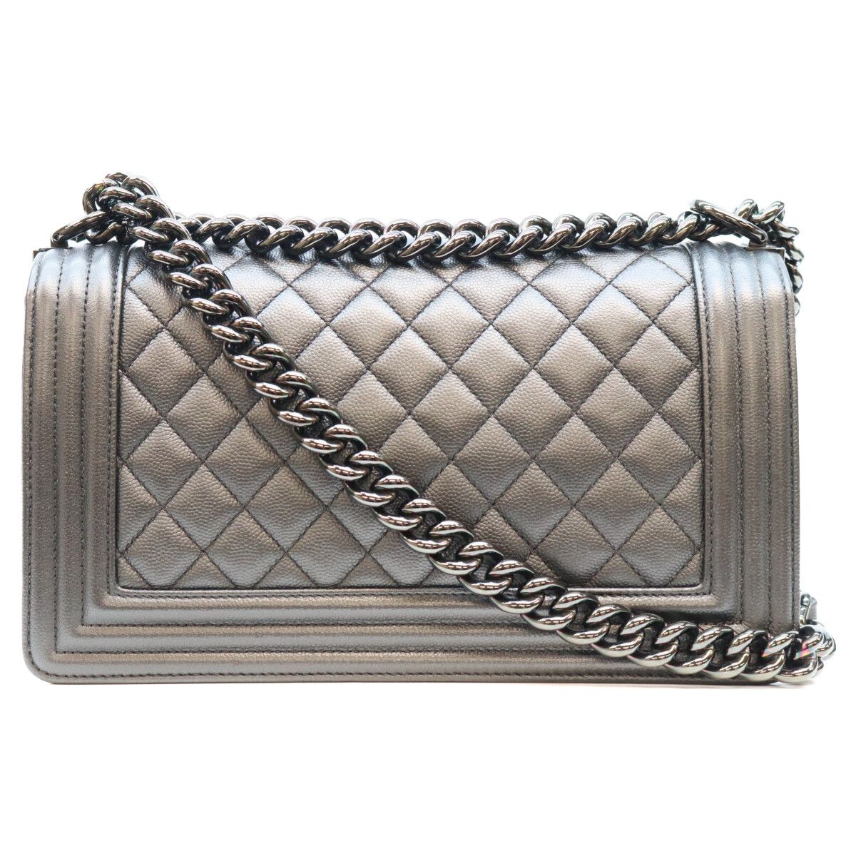 Chanel Black Caviar So Boy 25 Medium Bag — view 3