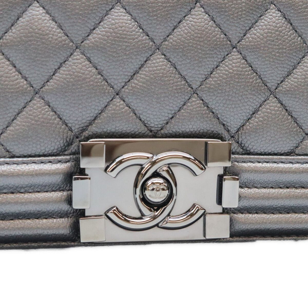 Chanel Black Caviar So Boy 25 Medium Bag — view 8
