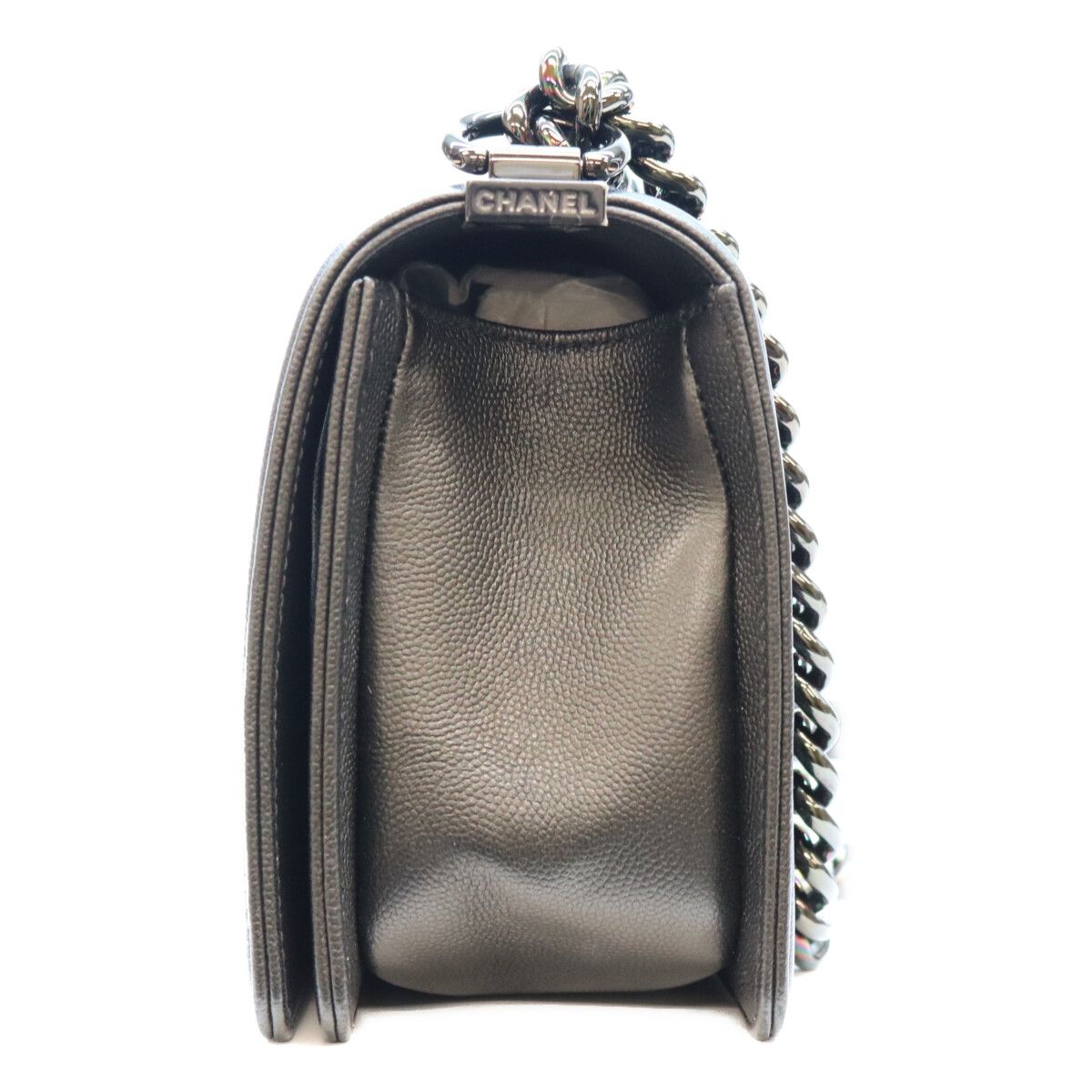 Chanel Black Caviar So Boy 25 Medium Bag — view 2