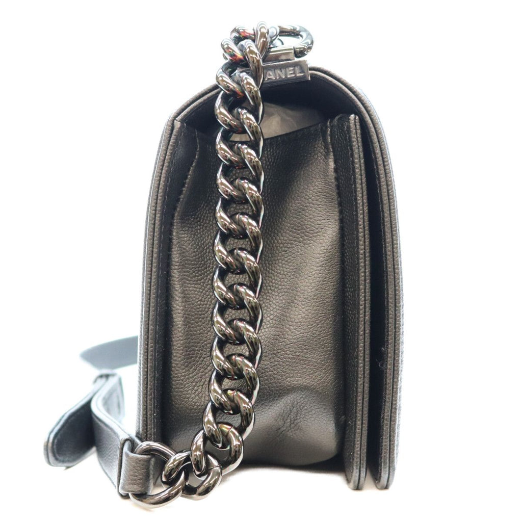 Chanel Black Caviar So Boy 25 Medium Bag — view 4
