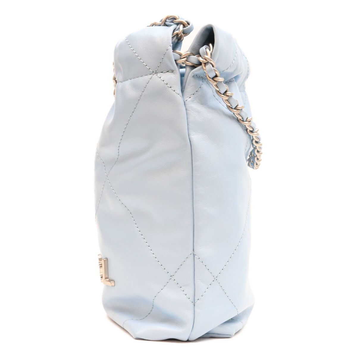 Chanel Light Blue Silver Chain Shoulder Bag — view 2