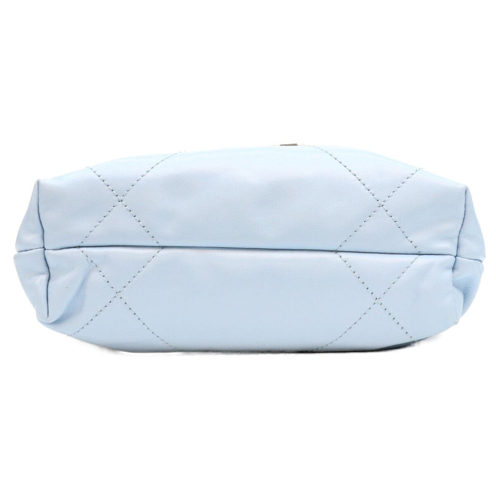 Chanel Light Blue Silver Chain Shoulder Bag — view 5