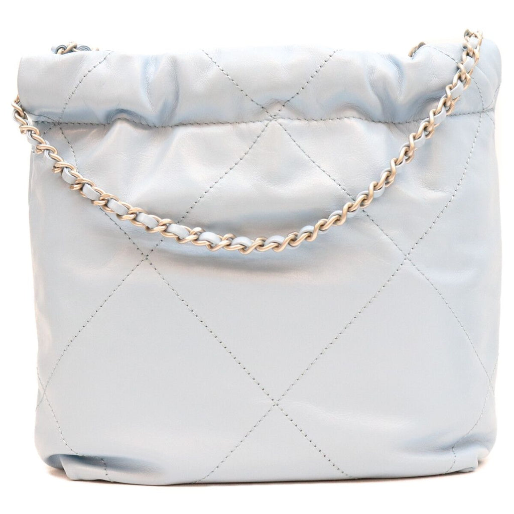Chanel Light Blue Silver Chain Shoulder Bag — view 3