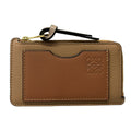 Loewe Card Case Coin Holder Toffee Tan L-shaped Zipper