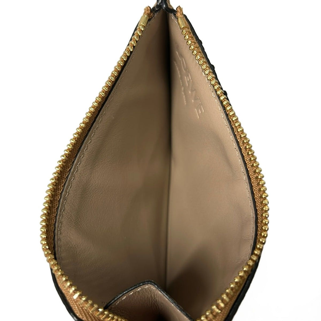 Loewe Card Case Coin Holder Toffee Tan L-shaped Zipper — view 3