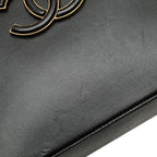 Chanel CC Logo 2-Way Shoulder Bag Black Calfskin — view 4