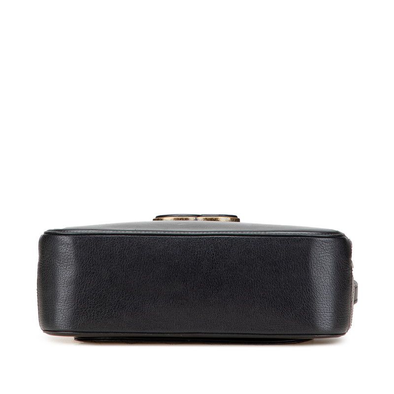 Chanel CC Logo 2-Way Shoulder Bag Black Calfskin — view 3