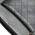 Chanel CC Logo 2-Way Shoulder Bag Black Calfskin — view 6