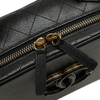 Chanel CC Logo 2-Way Shoulder Bag Black Calfskin — view 7