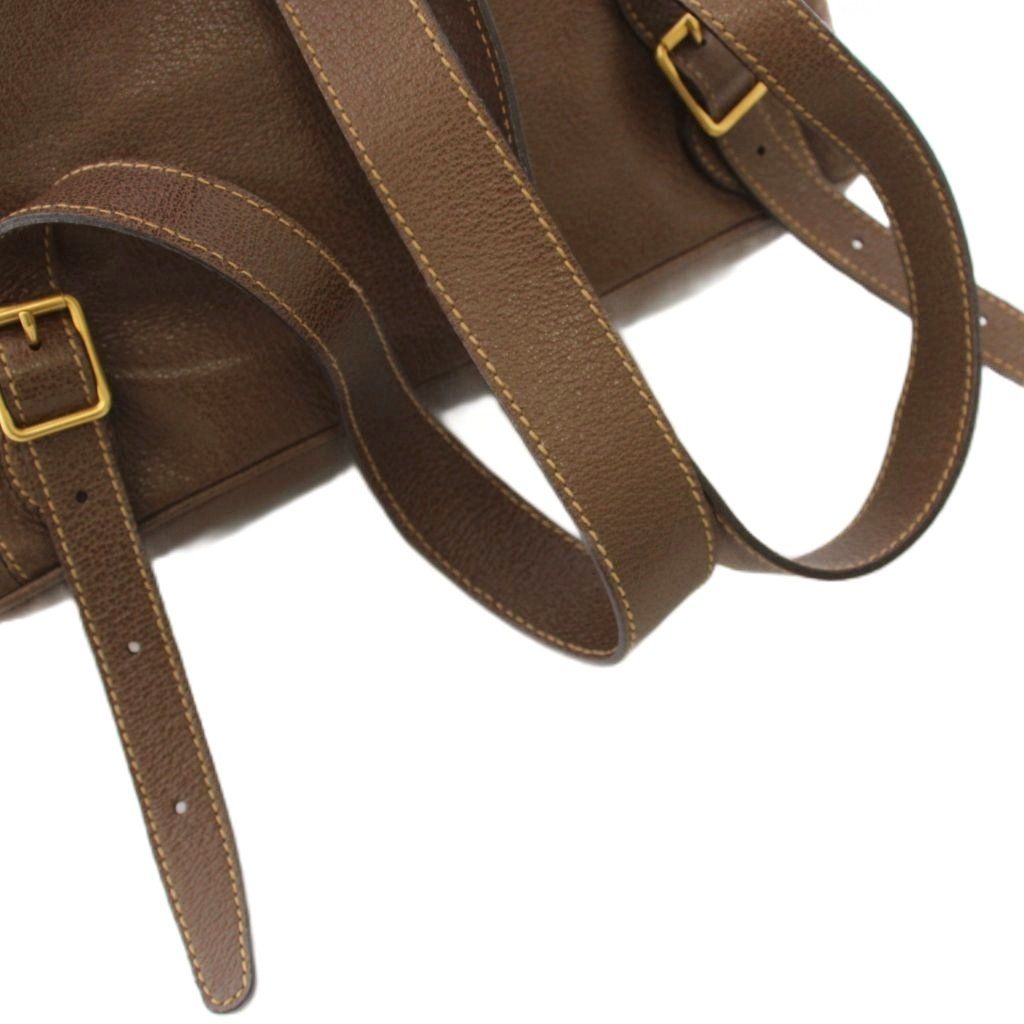Gucci Suede Bamboo Backpack Brown 003 TK — view 6