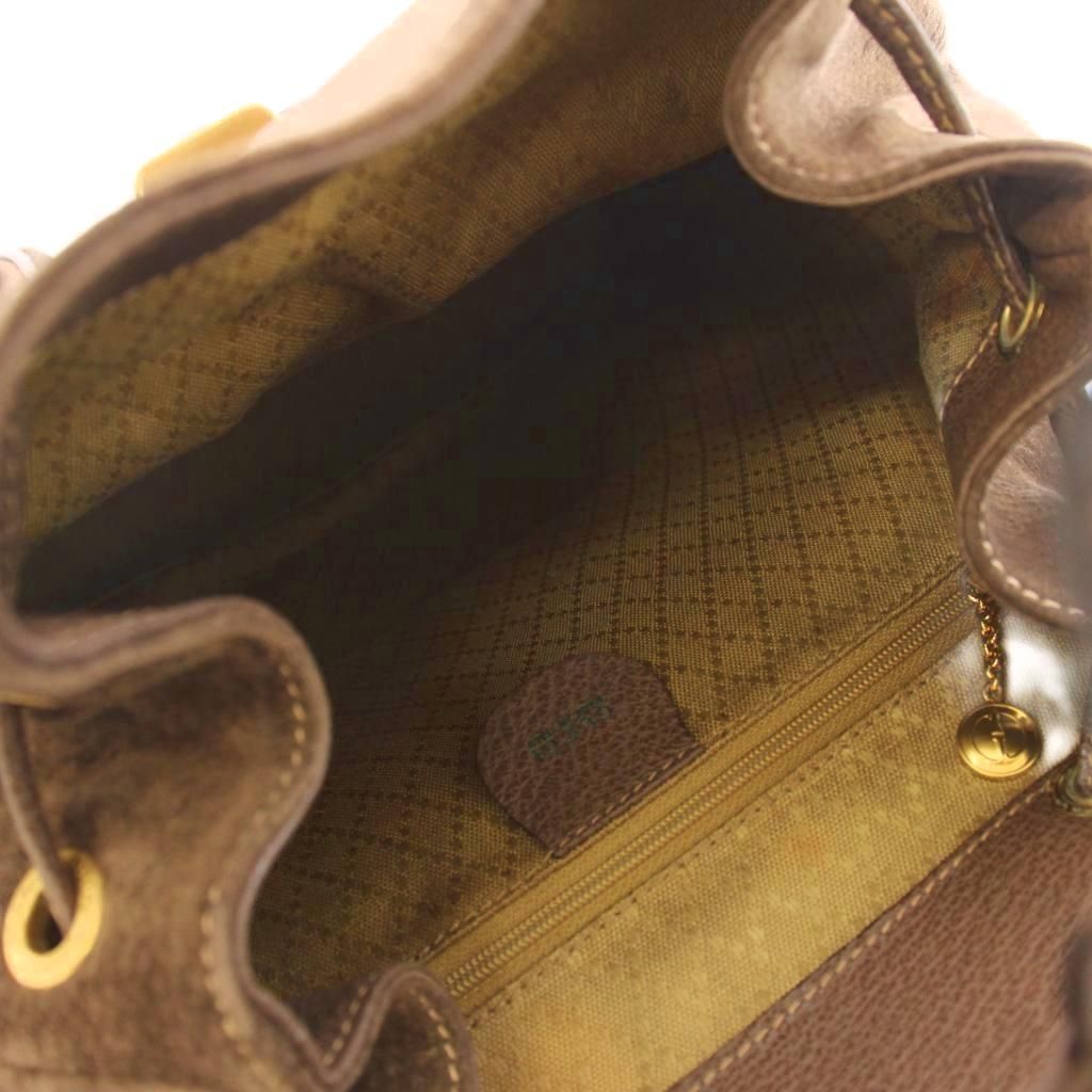 Gucci Suede Bamboo Backpack Brown 003 TK — view 4