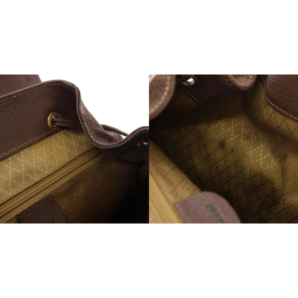 Gucci Suede Bamboo Backpack Brown 003 TK — view 8