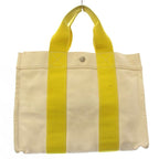 Hermes Bora PM Tote Bag Canvas White Ivory Yellow TK — view 2