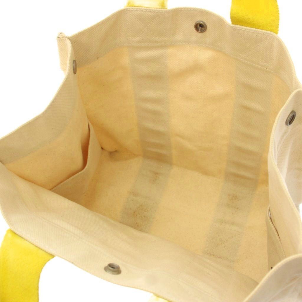 Hermes Bora PM Tote Bag Canvas White Ivory Yellow TK — view 4