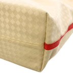 Bottega Veneta Tote Bag Canvas Contrast Leather All Over Print Beige Red TK — view 7