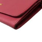 Prada Wallet Pink Gold Chain Leather Shoulder Bag — view 7