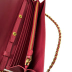 Prada Wallet Pink Gold Chain Leather Shoulder Bag — view 4