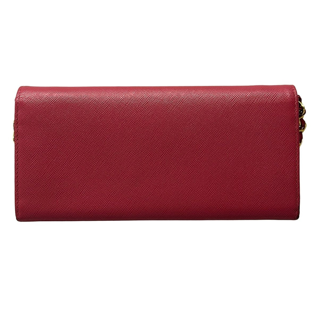 Prada Wallet Pink Gold Chain Leather Shoulder Bag — view 2
