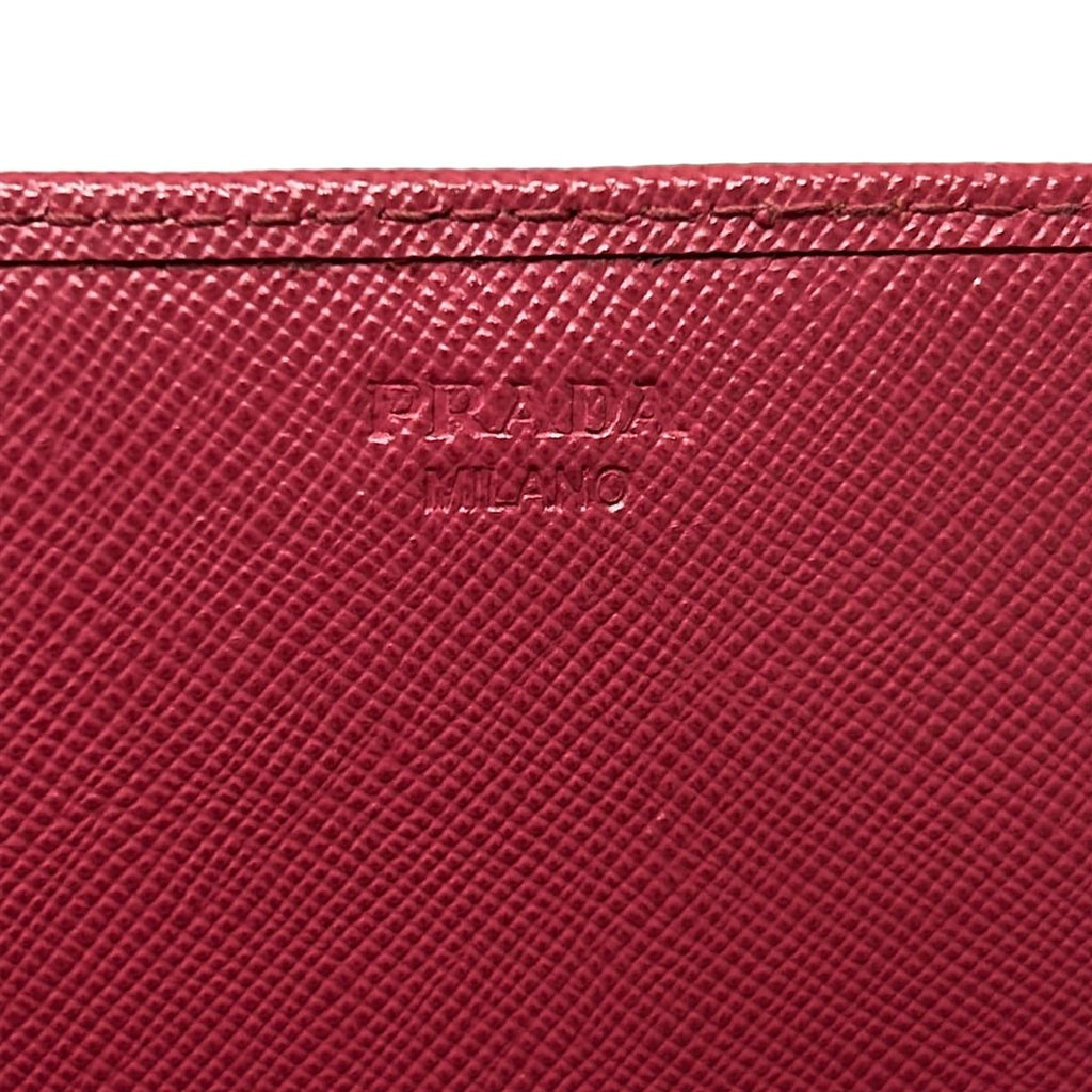 Prada Wallet Pink Gold Chain Leather Shoulder Bag — view 6